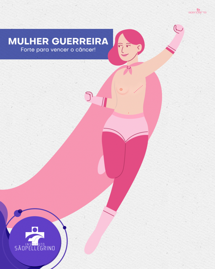Mulher guerreira, forte para vencer o câncer!